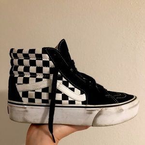 Vans Checkerboard Hightop Platform Sneakers